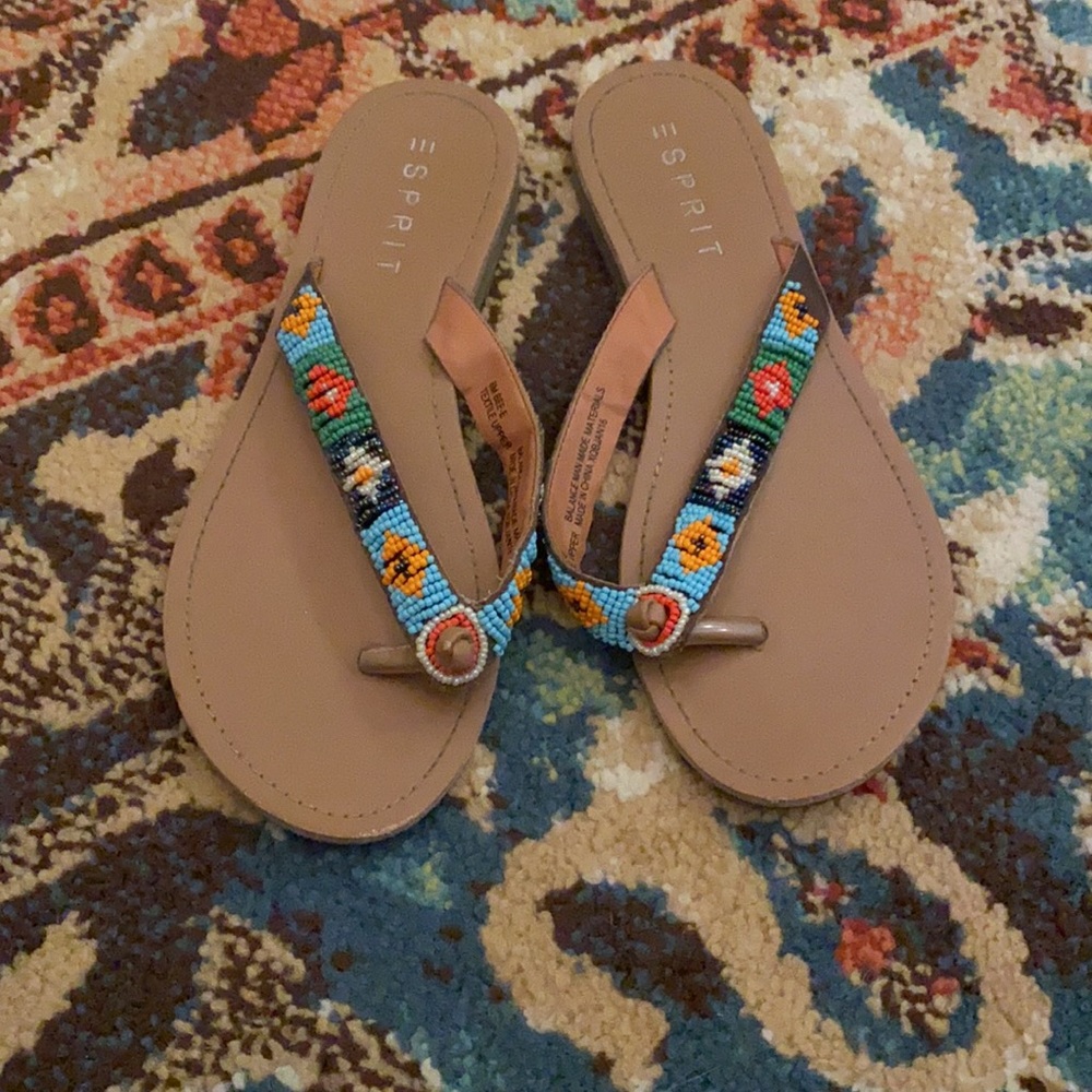 Esprit beaded sandals size 8